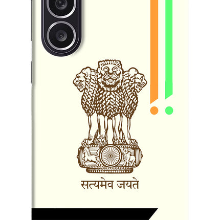 Satyamev Jayate Brown Logo Samsung M36 5G Hard Case Back Cover by Casekaro