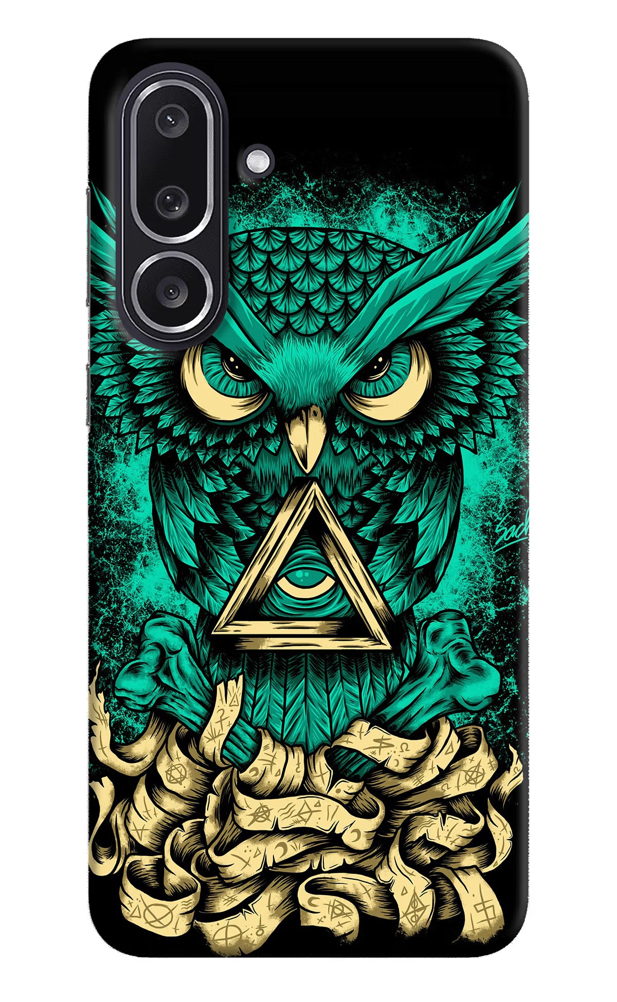 Green Owl Samsung M36 5G Back Cover