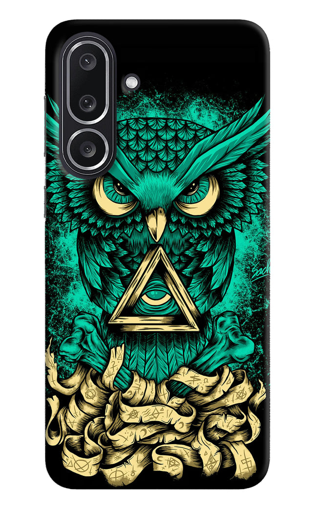 Green Owl Samsung M36 5G Hard Case Back Cover by Casekaro