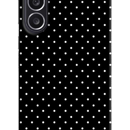 White Dots Samsung M36 5G Hard Case Back Cover by Casekaro