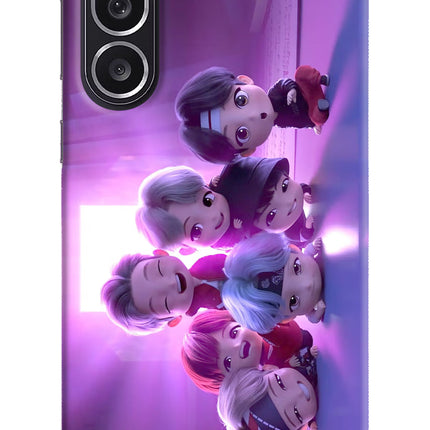 BTS Chibi Samsung M36 5G Hard Case Back Cover by Casekaro