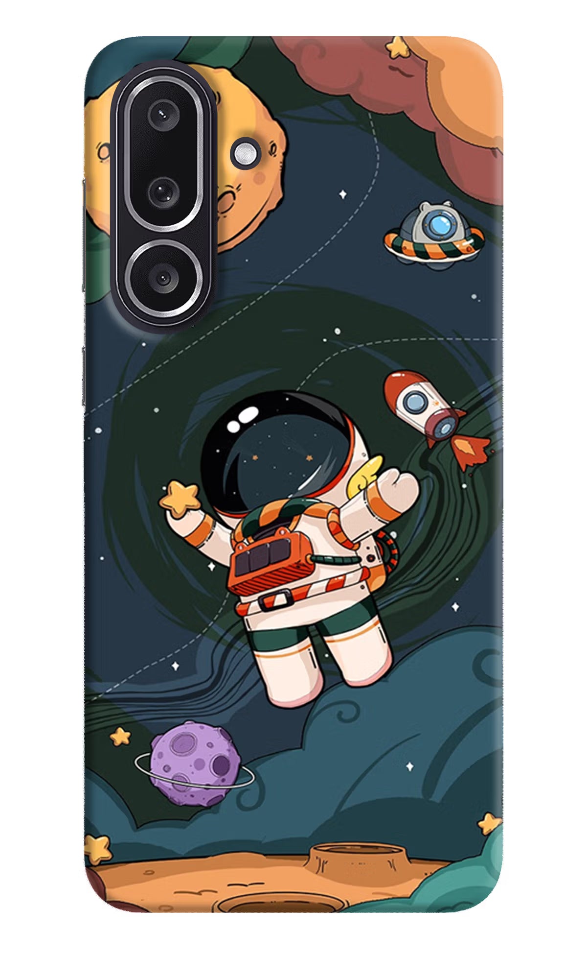 Cartoon Astronaut Samsung M36 5G Back Cover