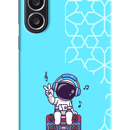 Cute Astronaut Chilling Samsung M36 5G Hard Case Back Cover by Casekaro