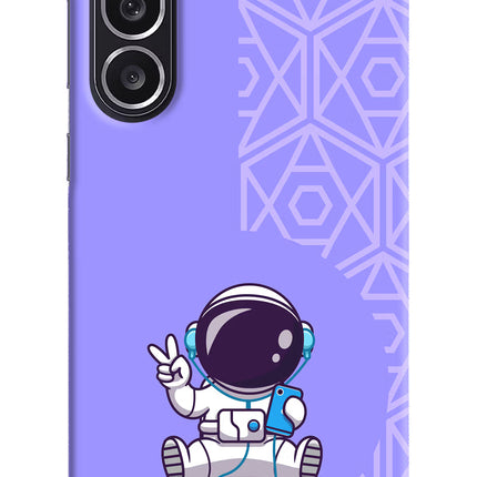 Cute Astronaut Chilling Samsung M36 5G Hard Case Back Cover by Casekaro