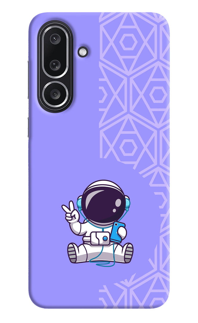 Cute Astronaut Chilling Samsung M36 5G Hard Case Back Cover by Casekaro
