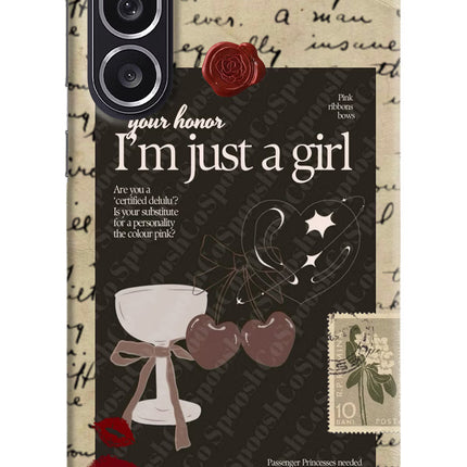 I am just a girl Samsung M36 5G Hard Case Back Cover by Casekaro
