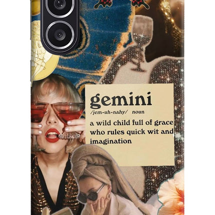 Gemini Zodiac Samsung M36 5G Hard Case Back Cover by Casekaro