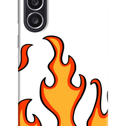Fired Up – White Samsung M36 5G Hard Case Back Cover by Casekaro
