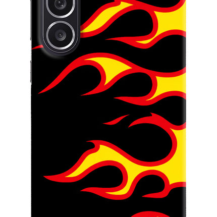 Side Sweep Flames Samsung M36 5G Hard Case Back Cover by Casekaro