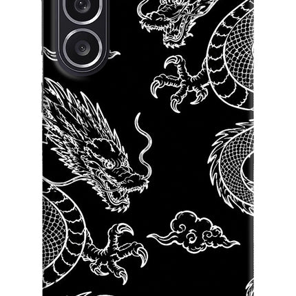 Twin Dragons Samsung M36 5G Hard Case Back Cover by Casekaro