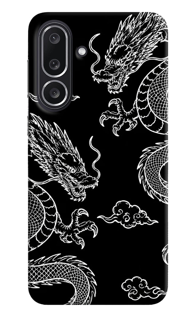 Twin Dragons Samsung M36 5G Hard Case Back Cover by Casekaro