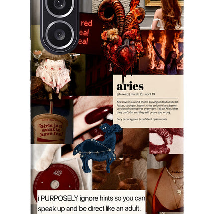 Zodiac Aries Samsung M36 5G Hard Case Back Cover by Casekaro