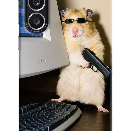 Hacker Hamster Samsung M36 5G Hard Case Back Cover by Casekaro