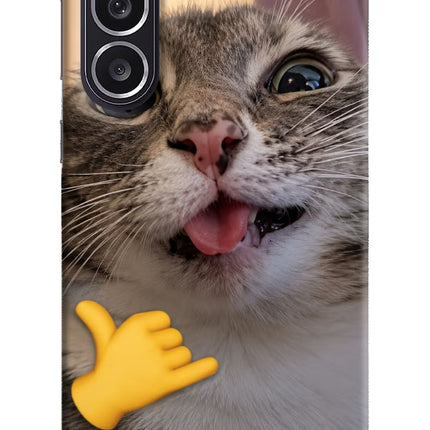 Silly Cat Call Samsung M36 5G Hard Case Back Cover by Casekaro