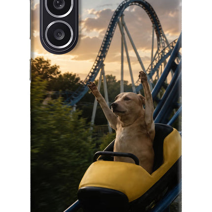 Rollercoaster Dog Samsung M36 5G Hard Case Back Cover by Casekaro