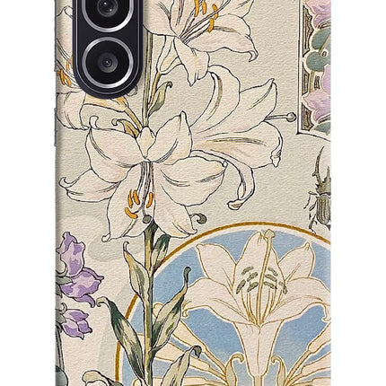 White Lily Samsung M36 5G Hard Case Back Cover by Casekaro