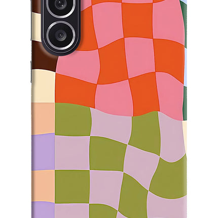 Wavy Grid Samsung M36 5G Hard Case Back Cover by Casekaro