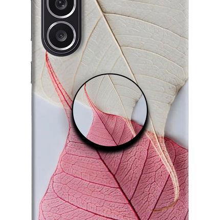 White Pink Leaf Samsung M36 5G Pop Case by Casekaro
