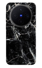 Black Marble Texture Vivo X300 Hard Case Back Cover by Casekaro