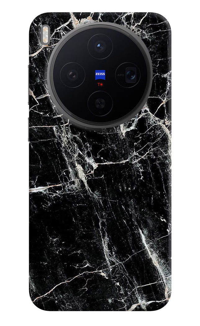 Black Marble Texture Vivo X300 Hard Case Back Cover by Casekaro