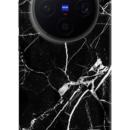 Black Marble Pattern Vivo X300 Hard Case Back Cover by Casekaro