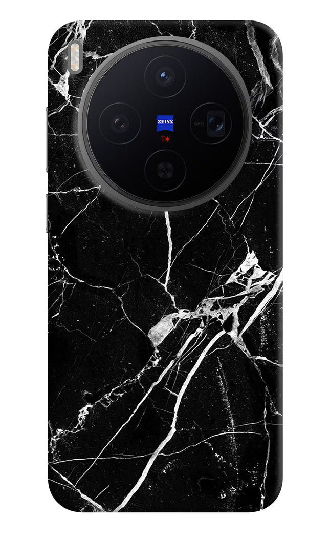 Black Marble Pattern Vivo X300 Hard Case Back Cover by Casekaro