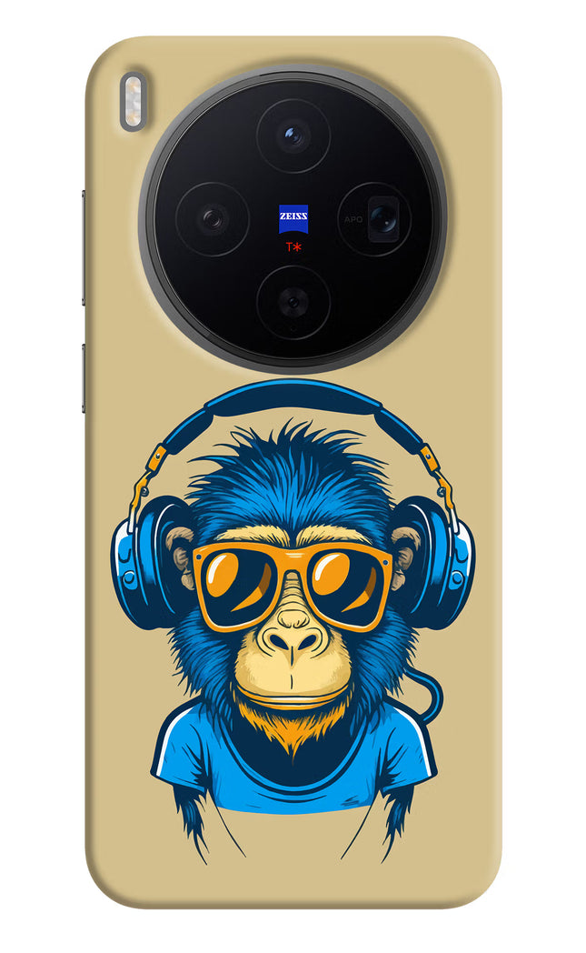 Monkey Headphone Vivo X300 Hard Case Back Cover by Casekaro