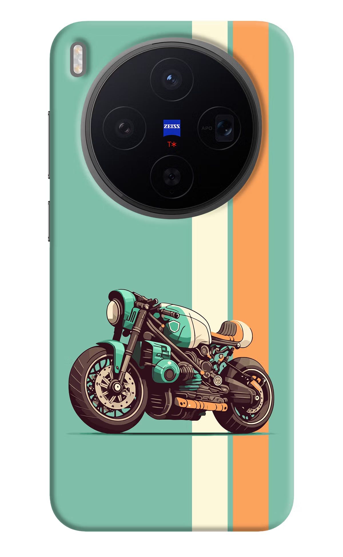 Striped Moto Drift Vivo X300 Back Cover