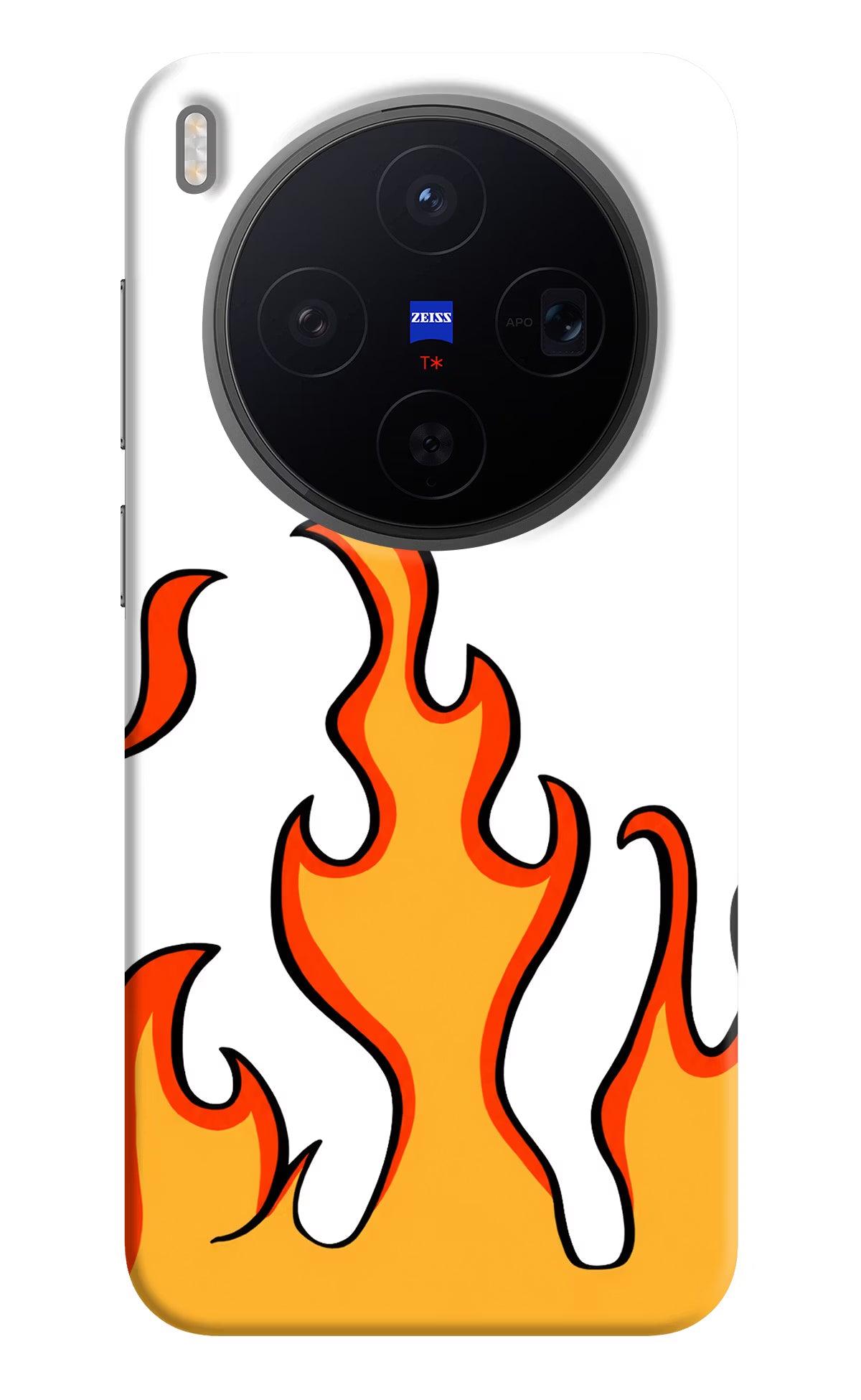 Fired Up – White Vivo X300 Back Cover