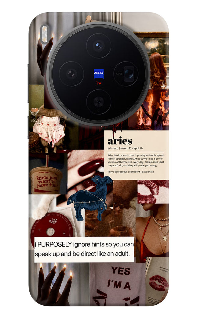 Zodiac Aries Vivo X300 Hard Case Back Cover by Casekaro