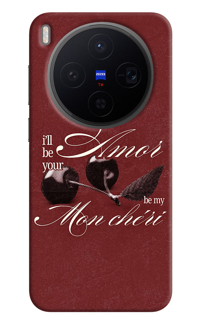 Velvet Cherry Vivo X300 Hard Case Back Cover by Casekaro