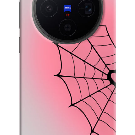 Pink Web Vivo X300 Hard Case Back Cover by Casekaro