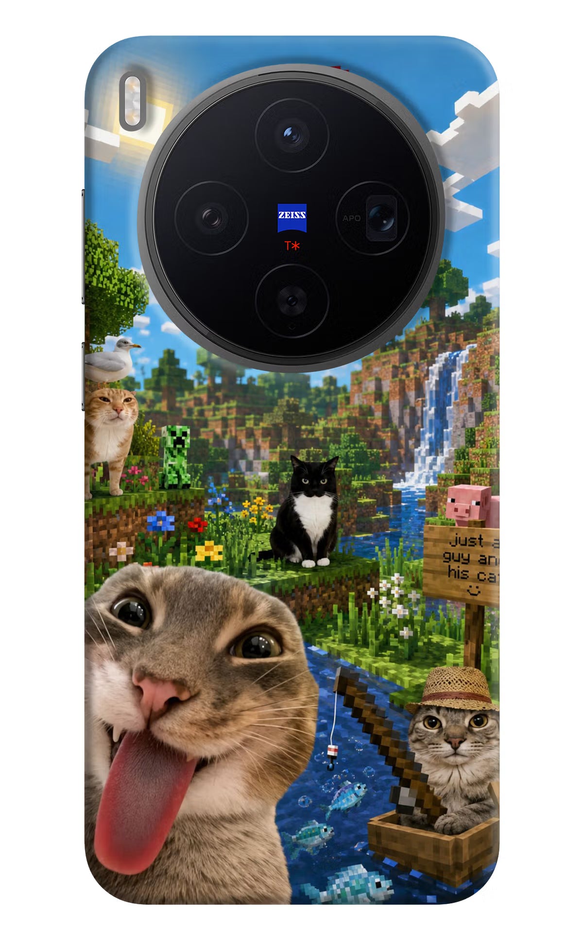 Minecraft Cat Chaos Vivo X300 Back Cover