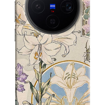 White Lily Vivo X300 Hard Case Back Cover by Casekaro