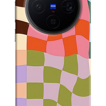 Wavy Grid Vivo X300 Hard Case Back Cover by Casekaro