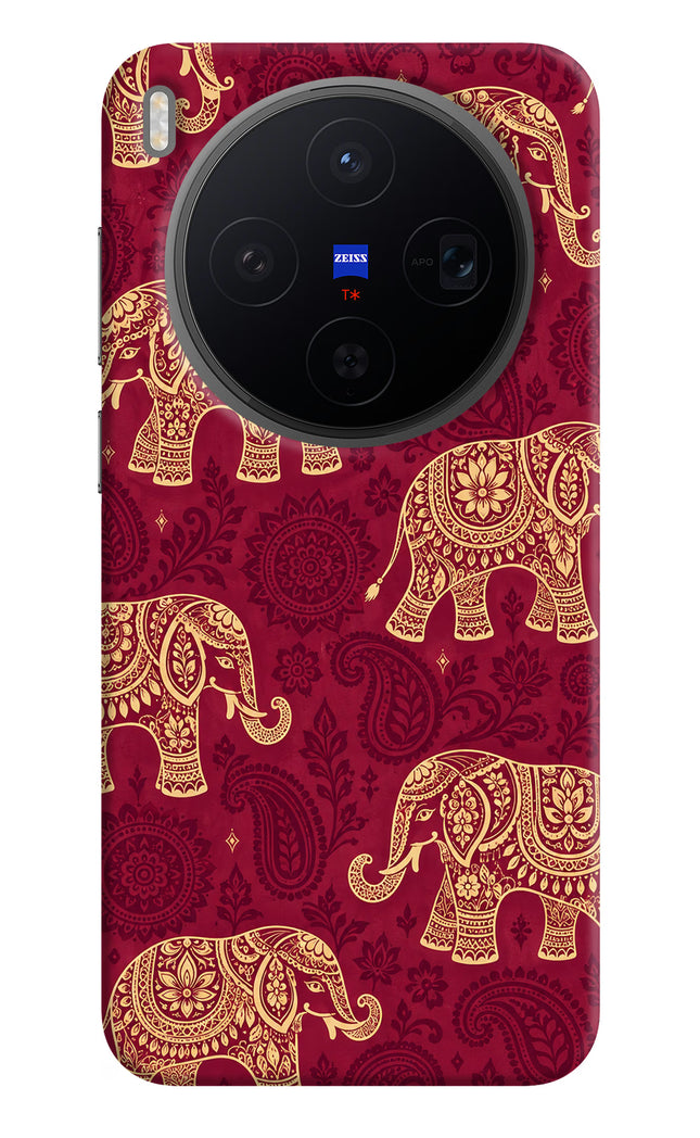 Maroon Elephant Vivo X300 Hard Case Back Cover by Casekaro
