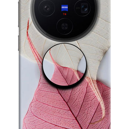 White Pink Leaf Vivo X300 Pop Case by Casekaro