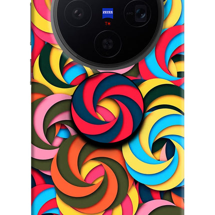 Spiral Pattern Vivo X300 Pop Case by Casekaro