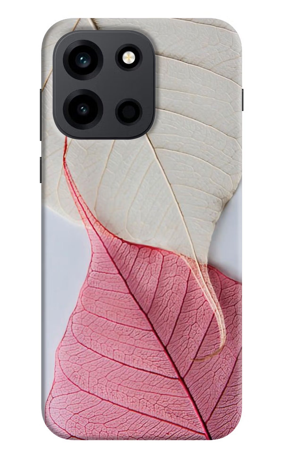 White Pink Leaf OnePlus Nord 6 Back Cover
