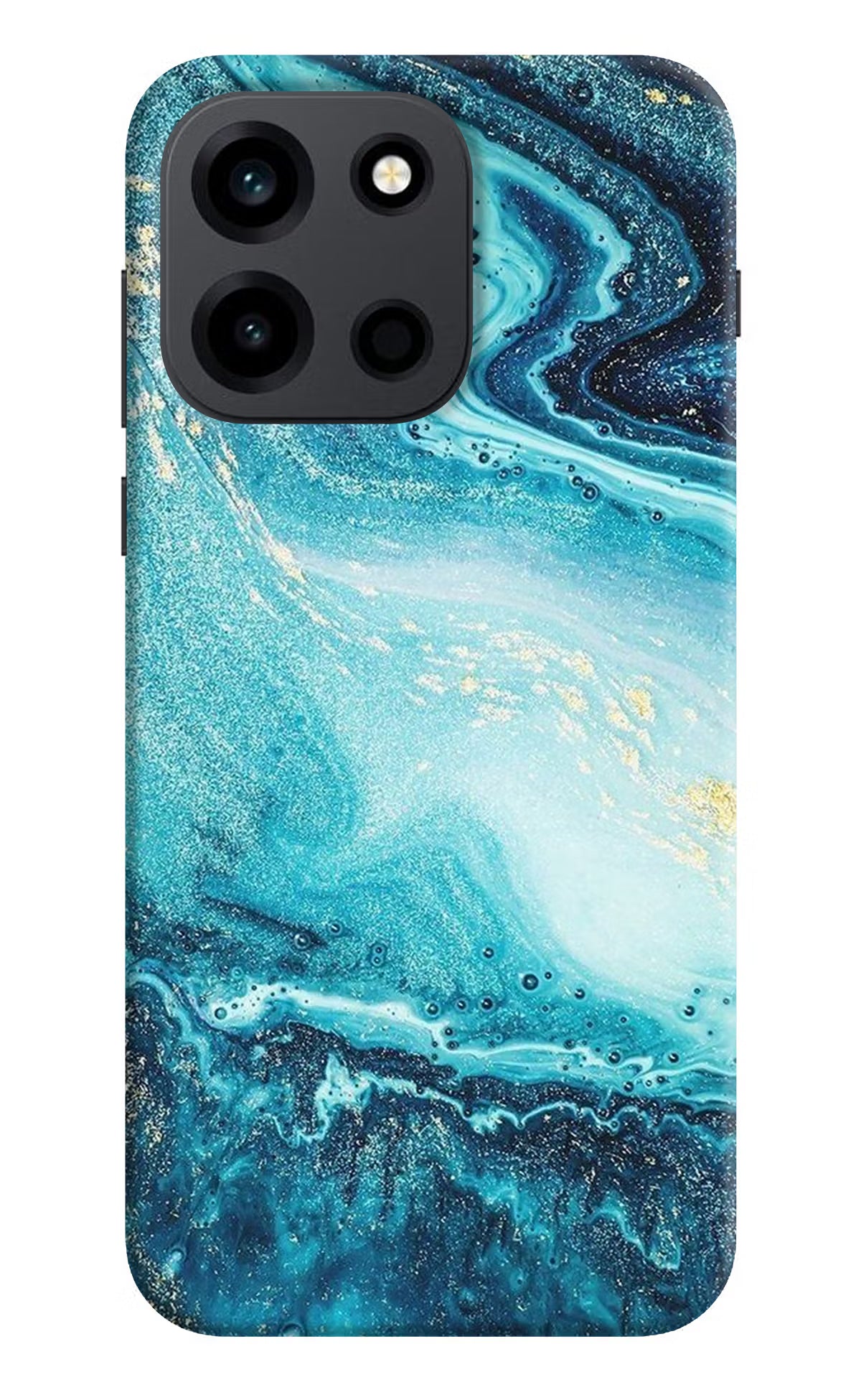 Blue Glitter Marble OnePlus Nord 6 Back Cover