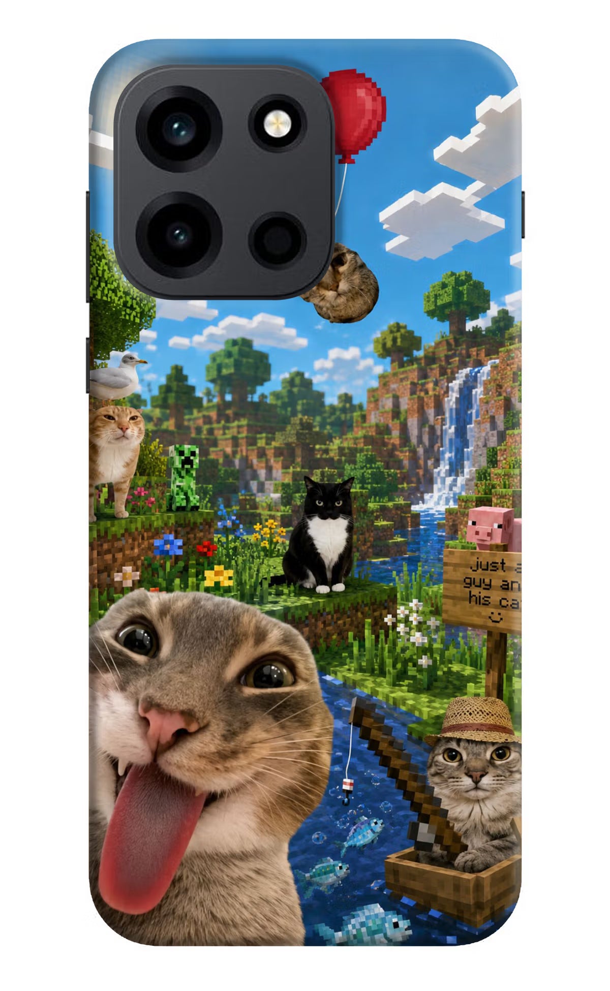 Minecraft Cat Chaos OnePlus Nord 6 Back Cover