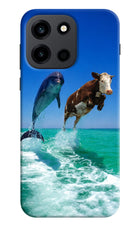 Dolphin vs Cow OnePlus Nord 6 Hard Case Back Cover by Casekaro