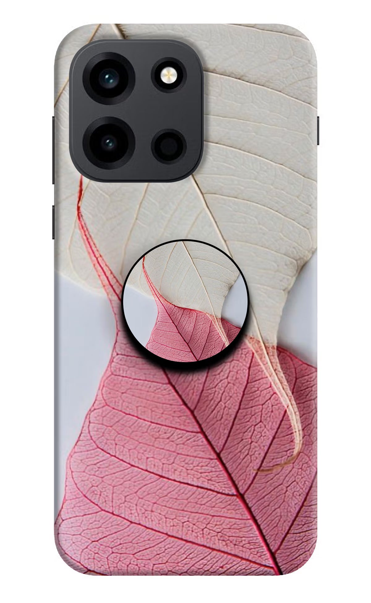White Pink Leaf OnePlus Nord 6 Pop Case