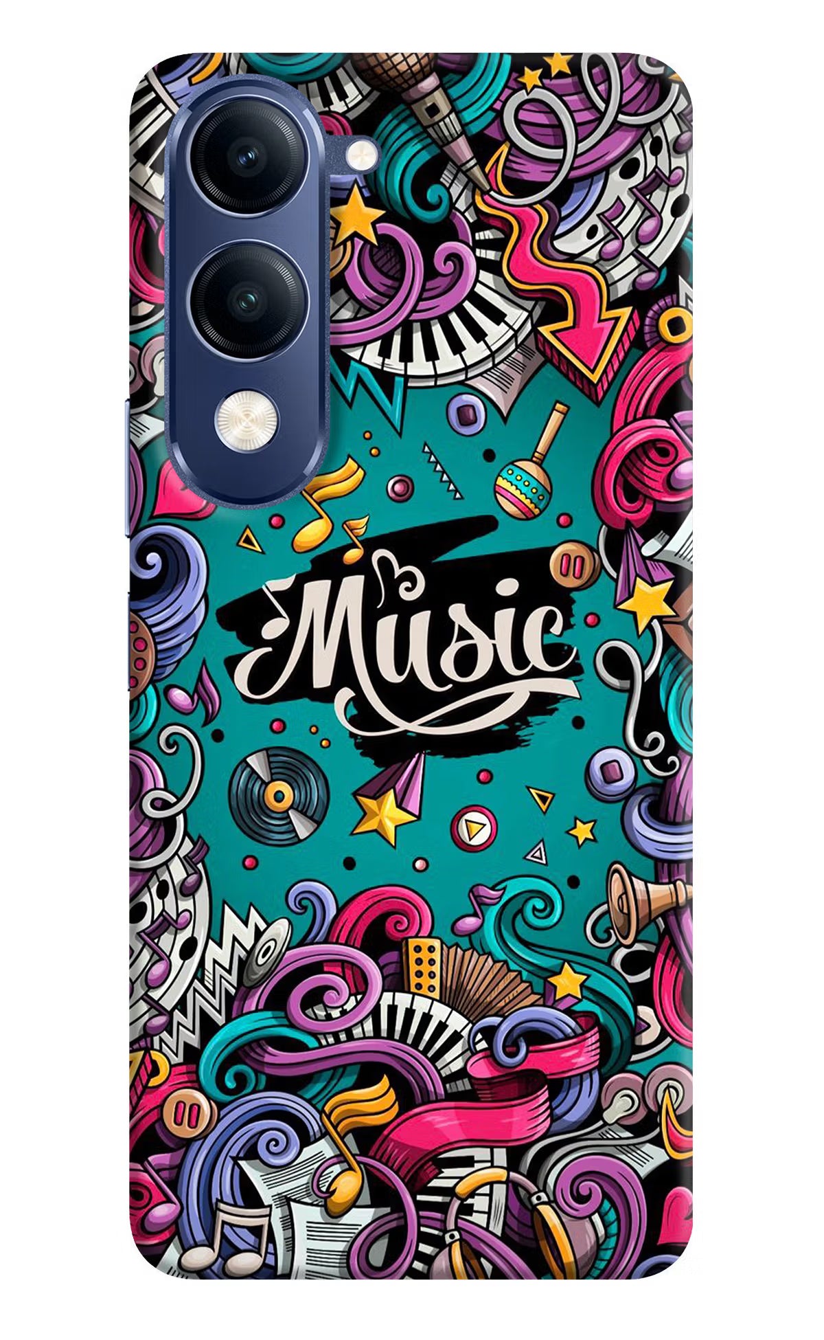 Music Graffiti Vivo T4 Lite 5G Back Cover