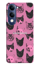 Pink Cats Vivo T4 Lite 5G Hard Case Back Cover by Casekaro