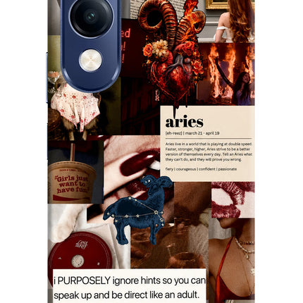 Zodiac Aries Vivo T4 Lite 5G Hard Case Back Cover by Casekaro