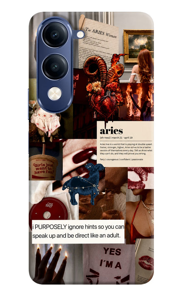 Zodiac Aries Vivo T4 Lite 5G Hard Case Back Cover by Casekaro