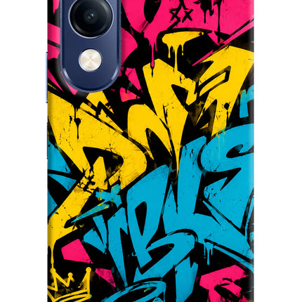 Graffiti Vibe Vivo T4 Lite 5G Hard Case Back Cover by Casekaro