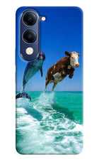 Dolphin vs Cow Vivo T4 Lite 5G Hard Case Back Cover by Casekaro