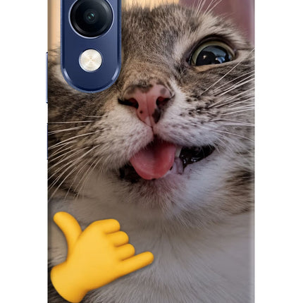 Silly Cat Call Vivo T4 Lite 5G Hard Case Back Cover by Casekaro